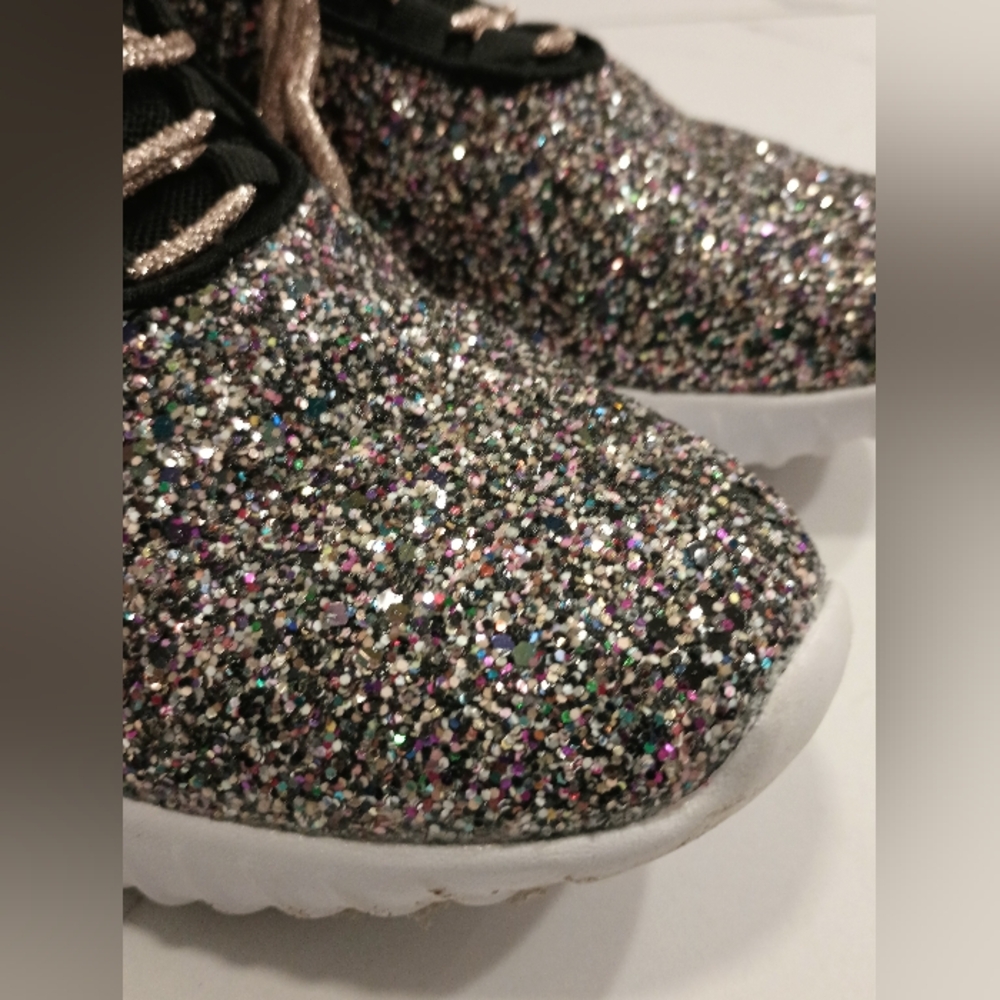 Sparkly Multicolor Glitter Sneakers